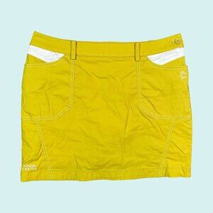Louis Castel Women's Yellow Mini Tennis / Golf Skirt Skort Size Korean 73 / US 6